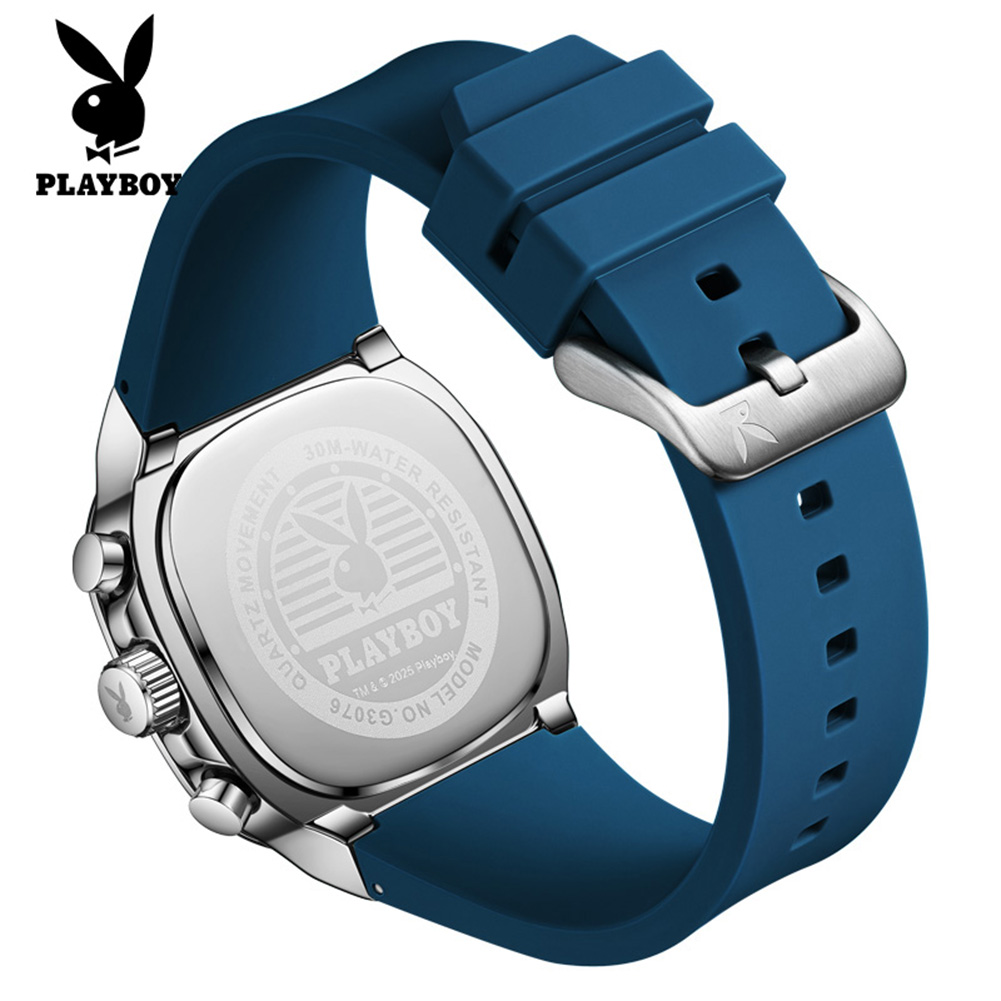 PLAYBOY 3076 Brand original au - Luxury Watch With Rubber Strap review and price
