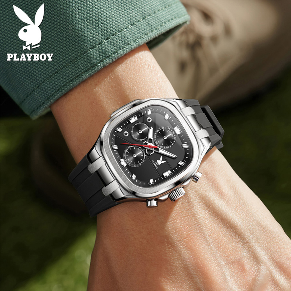 PLAYBOY 3076 Brand original au - Luxury Watch With Rubber Strap review and price