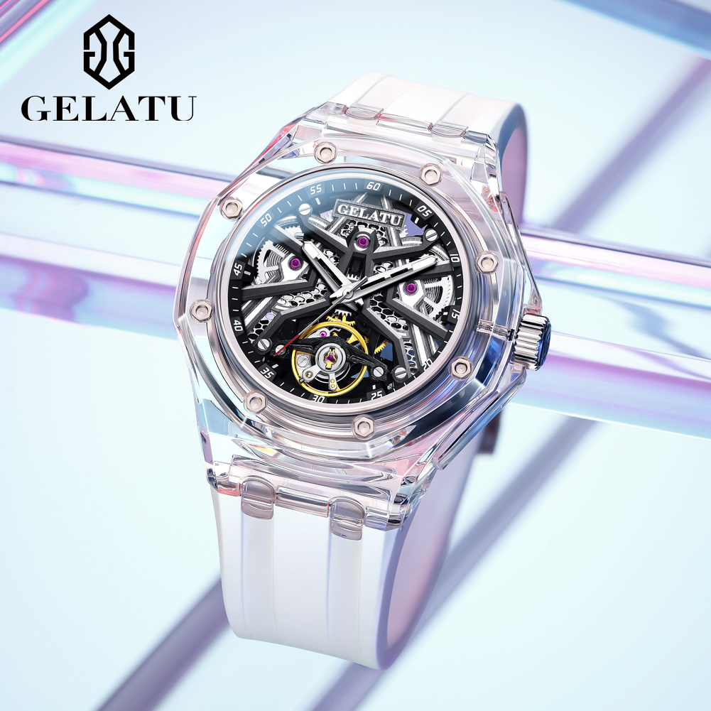 GELATU 8002 Automatic Mechanic - Luxury Watch With Rubber Strap review and price