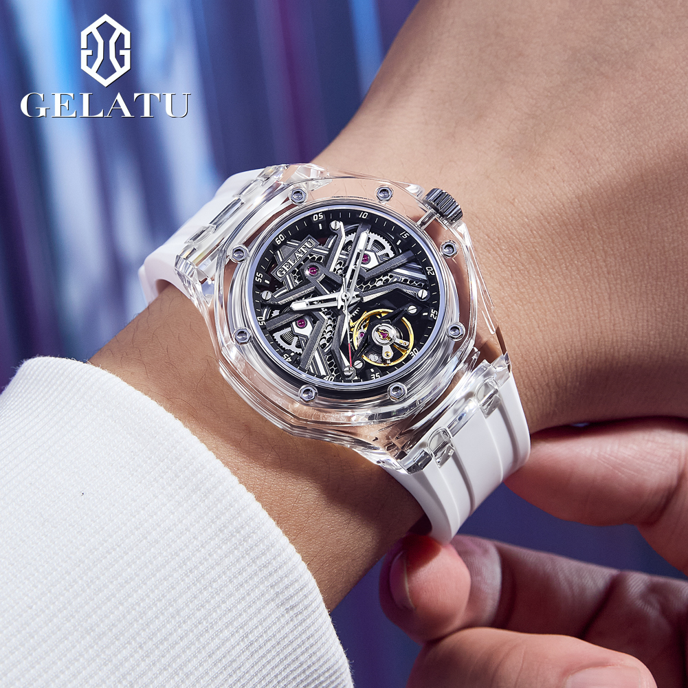 GELATU 8002 Automatic Mechanic - Luxury Watch With Rubber Strap review and price