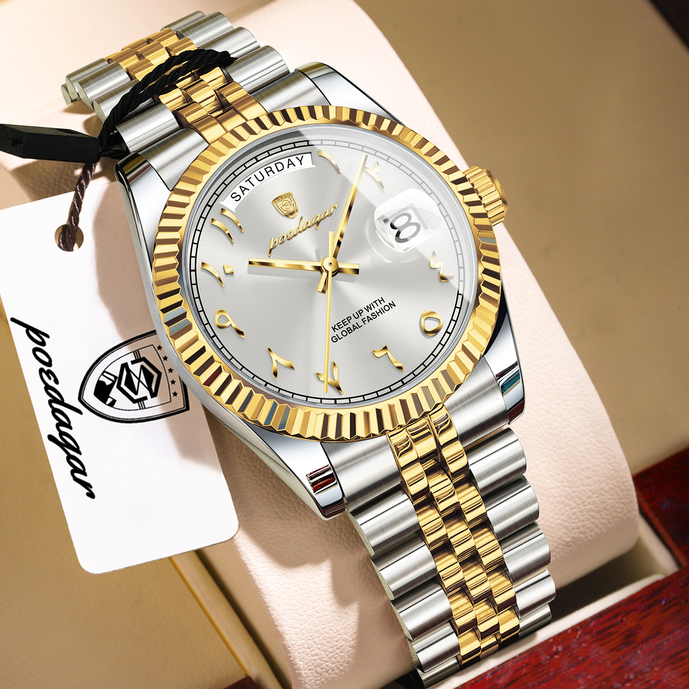 POEDAGAR Luxury Brand Man Cloc - Luxury Watch Mockup review and price