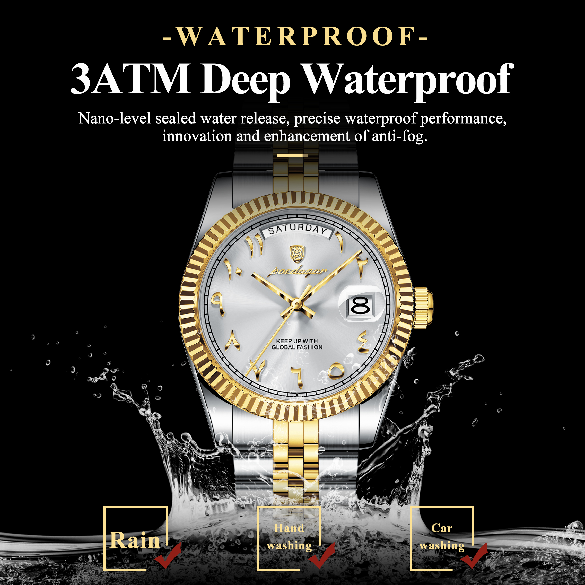 POEDAGAR Luxury Brand Man Cloc - Luxury Watch Mockup review and price