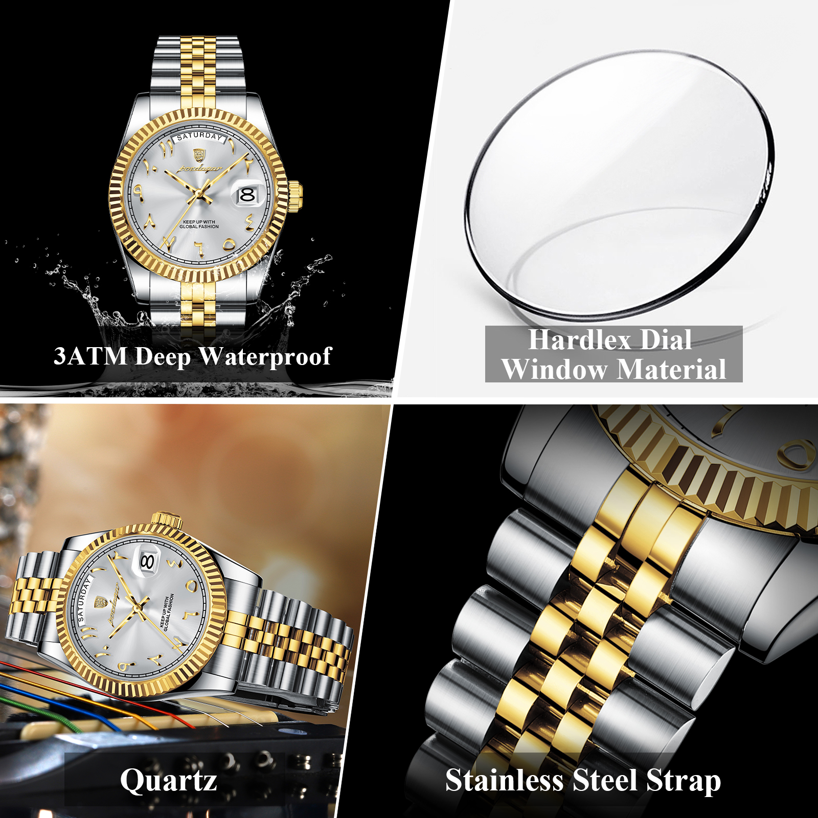 POEDAGAR Luxury Brand Man Cloc - Luxury Watch Mockup review and price